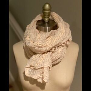 Demi & Reid Cream Lacy vintage inspired Scarf​​​​​​​​​